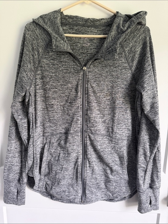 Tangerine Jackets & Blazers - Tangerine Heathered Gray Full-Zip Hooded Utility Jacket